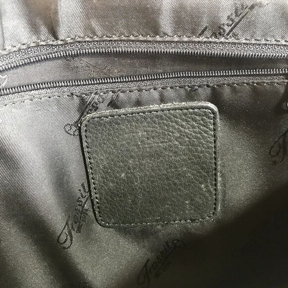 Vintage FOSSIL Keyper Black Leather Crossbody Bag Messenger Wallet Bag Travel - Picture 13 of 13